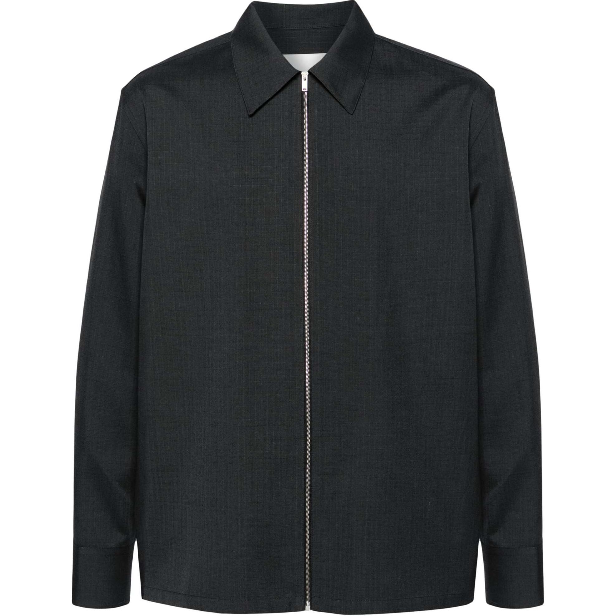 Jil Sander SS24 Grey Zip-Up Long-Sleeve Loose-Fit Jacket J22DL0249J40171-GRAY