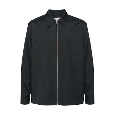 Jil Sander SS24 Grey Zip-Up Long-Sleeve Loose-Fit Jacket J22DL0249J40171-GRAY