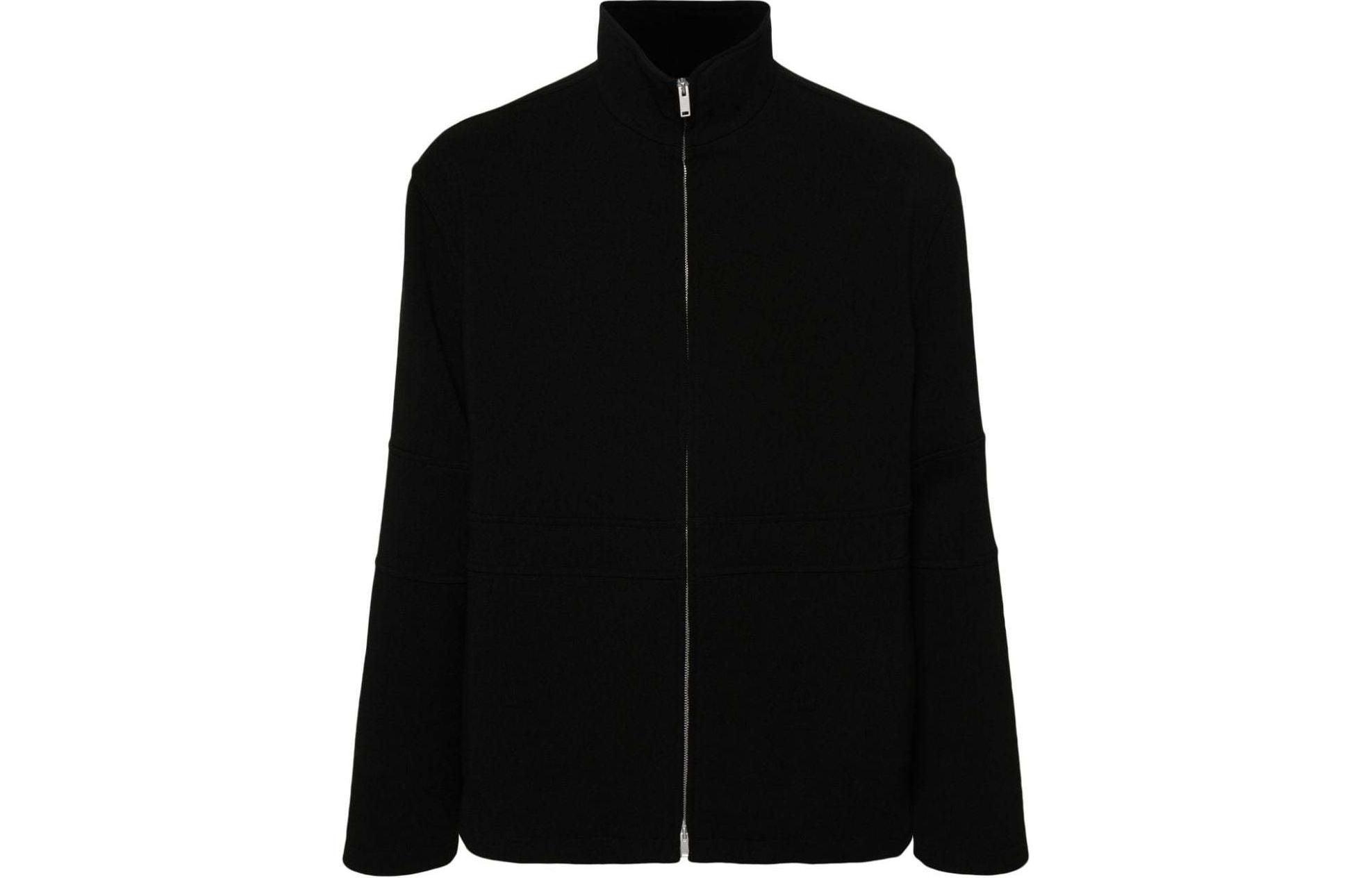 JIL SANDER SS24 Knit Zip-Up Jacket Black Minimalist Design J61BN0015J40152-BLACK