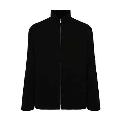 JIL SANDER SS24 Knit Zip-Up Jacket Black Minimalist Design J61BN0015J40152-BLACK
