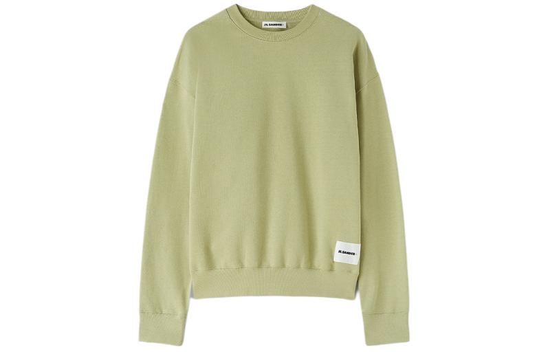 Jil Sander SS24 Light Green Colorblock Logo Long Sleeve Sweatshirt J47GU0104-J20039-338