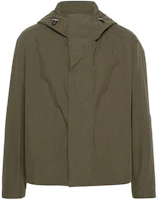 JIL SANDER SS24 Plain Hooded Button-Up Jacket Khaki Green J47BN0150J45215-GREEN JIL SANDER SS24 Plain Hooded Button-Up Jacket Khaki Green J47BN0150J45215-GREEN