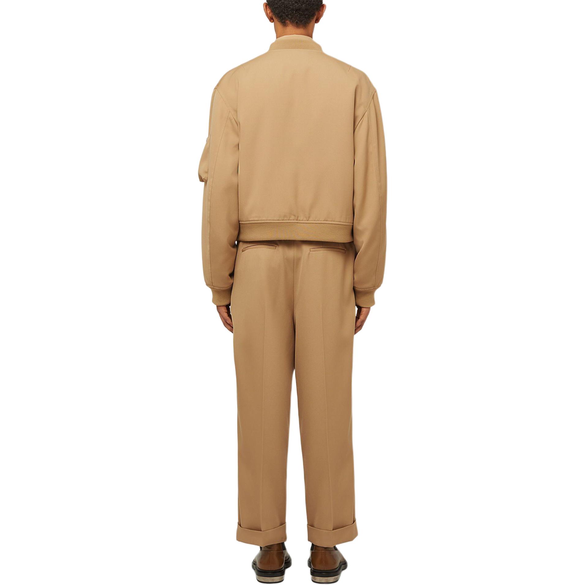 Shop Jil Sander SS24宽松版型长袖拉链夹克 - 驼棕色 J22BN0241J40002-BROWN