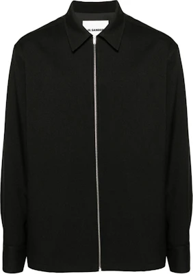 JIL SANDER SS24 Relaxed Fit Zip-Up Black Jacket Long Sleeve Coat J22DL0254J70001-BLACK Buy JIL SANDER SS24 Relaxed Fit Zip-Up Black Jacket Long Sleeve Coat J22DL0254J70001-BLACK