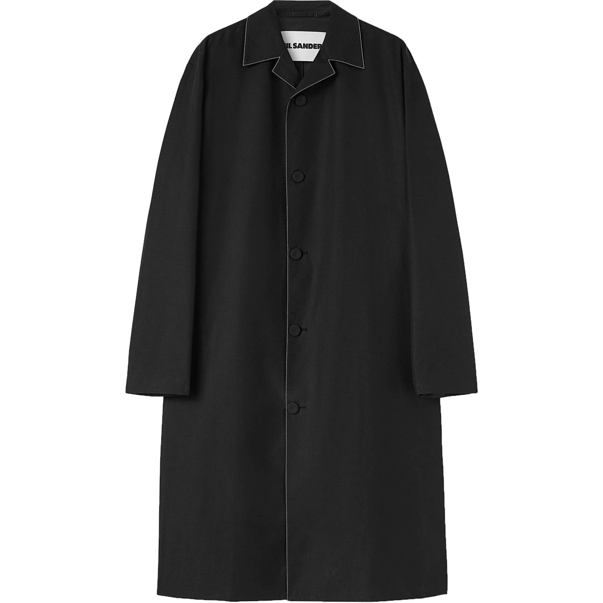 Jil Sander SS24 Single-Breasted Loose-Fit Black Long Sleeve Jacket J61AA0020J46192-BLACK