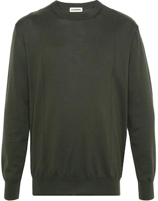 Jil Sander SS24 男士深綠色純色寬鬆圓領套頭衛衣 J21GP0146J15387-GREEN Buy Jil Sander SS24 男士深綠色純色寬鬆圓領套頭衛衣 J21GP0146J15387-GREEN