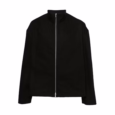 JIL SANDER SS24 Solid Color Stand Collar Zip Jacket Black J47BN0160J45136-BLACK