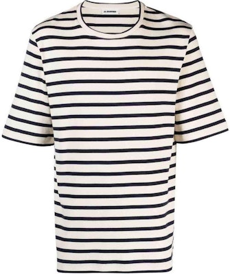 ジルサンダー ストライプ クルーネック 半袖 Tシャツ メンズ ブラック ホワイト J47GC0109J46497-124 Buy ジルサンダー ストライプ クルーネック 半袖 Tシャツ メンズ ブラック ホワイト J47GC0109J46497-124