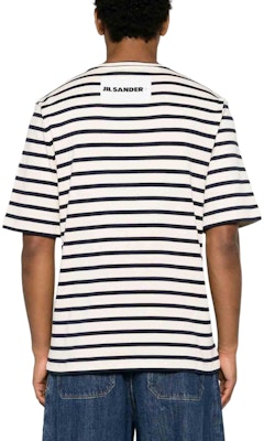 ジルサンダー ストライプ クルーネック 半袖 Tシャツ メンズ ブラック ホワイト J47GC0109J46497-124 Shop ジルサンダー ストライプ クルーネック 半袖 Tシャツ メンズ ブラック ホワイト J47GC0109J46497-124