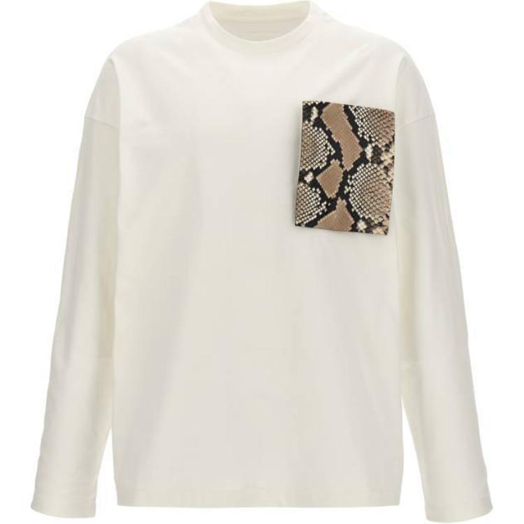 JIL SANDER White Crewneck Pullover Long Sleeve Sweatshirt J21GC0159J20035102