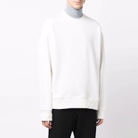 Jil Sander 白色背面印花流蘇圓領衛衣 JSMT707057MT248608 Shop Jil Sander 白色背面印花流蘇圓領衛衣 JSMT707057MT248608