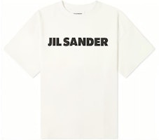 JIL SANDER White Logo Print Casual Short Sleeve T-Shirt. JSMS707045-MS248708-102 JIL SANDER White Logo Print Casual Short Sleeve T-Shirt. JSMS707045-MS248708-102