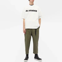Lookbook JIL SANDER 白色標誌印花休閒短袖T恤。 JSMS707045-MS248708-102