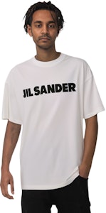 吉尔·桑德白色印花logo休闲短袖T恤。 JSMS707045-MS248708-102 Sizing 吉尔·桑德白色印花logo休闲短袖T恤。 JSMS707045-MS248708-102