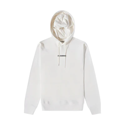 JIL SANDER White Oversized Hoodie with Logo Print J47GU0002J20010279052