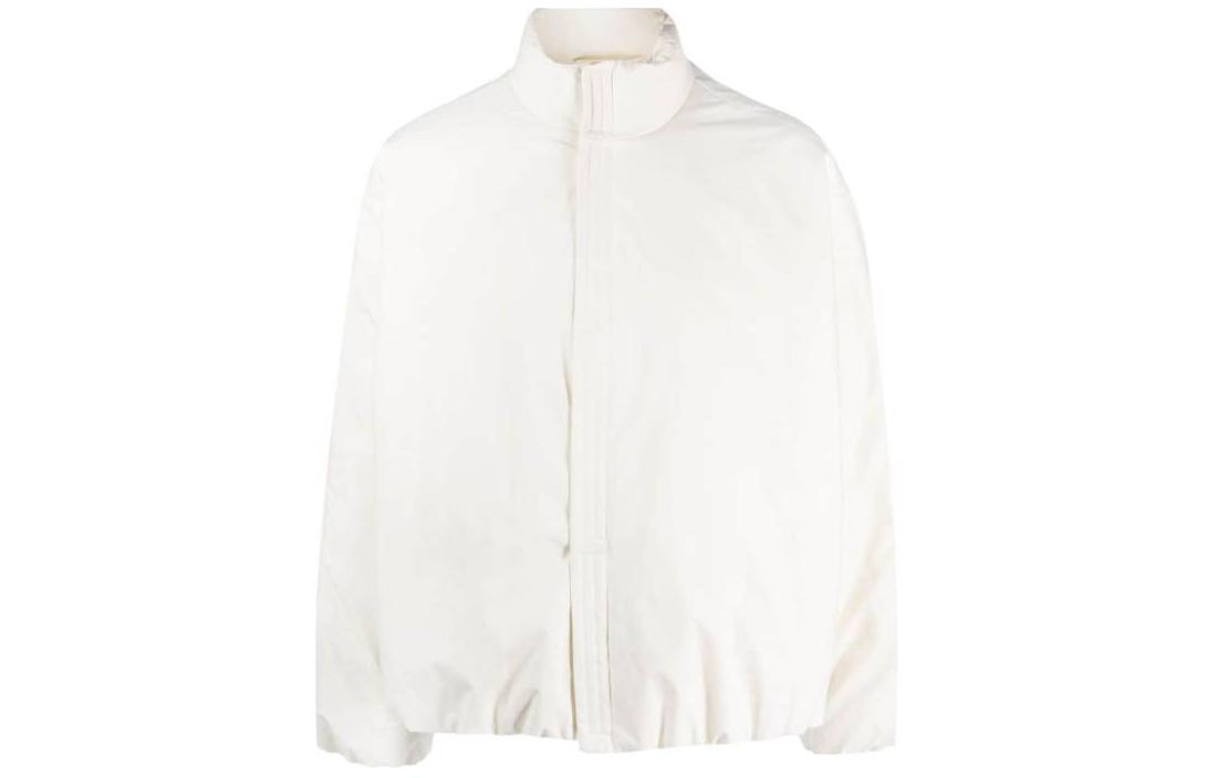 JIL SANDER White Solid Color Zip-Up Long Sleeve Jacket J22AF0104-J46077-105