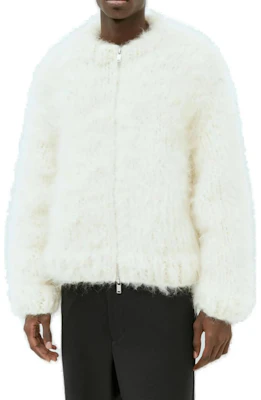 JIL SANDER Jaket Bomber Loose Fit Putih dengan Zip Ketat J21HP0003J14675-106 Buy JIL SANDER Jaket Bomber Loose Fit Putih dengan Zip Ketat J21HP0003J14675-106
