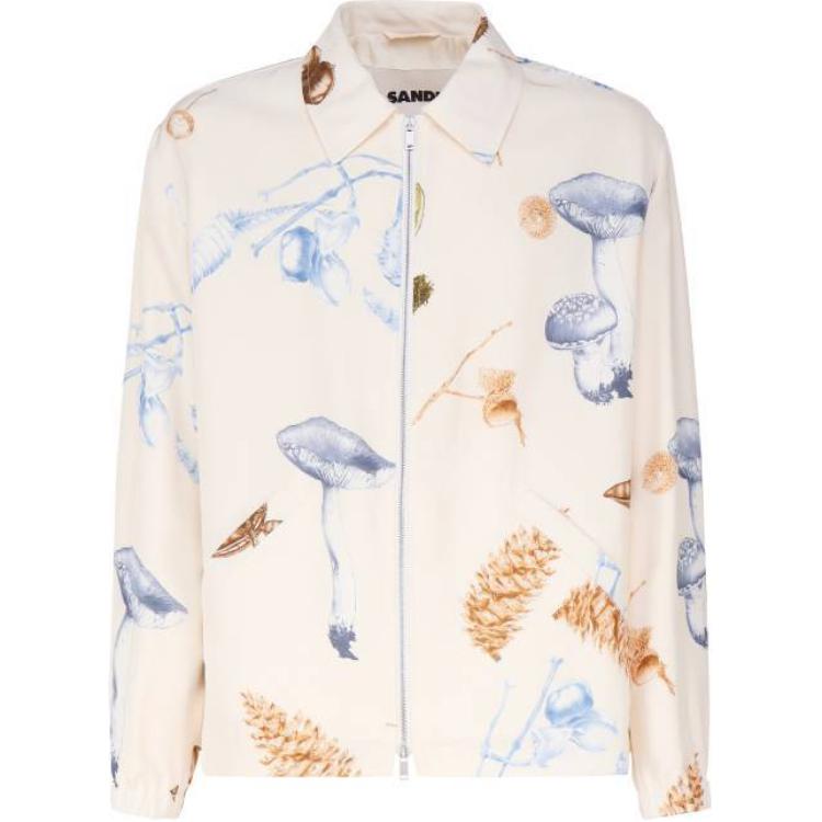 JIL SANDER White Zip-Up Collared Slim-Fit Jacket J47BN0164-J65196-960