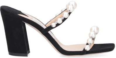 Jimmy Choo 'Heel Black 93' AMARA85SZRBLACKWHITE Jimmy Choo 'Heel Black 93' AMARA85SZRBLACKWHITE