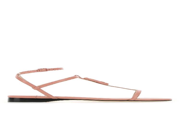 Jimmy Choo Alodie Sandals 'Pink Nappa Leather' ALODIEFLATNPA-SUNSETPEACH