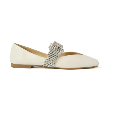 Jimmy Choo Autumn/Winter 2021 'White Flats'