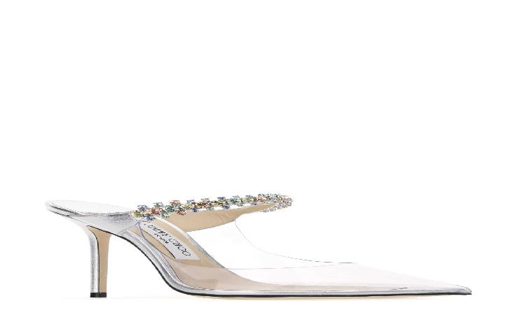 Jimmy Choo Christian Louboutin Bing 100 Mules 'Two-Tone Leather and PVC' 圖 2