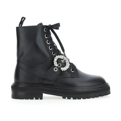 Jimmy Choo Christian Louboutin Coraflat Crystal 'Black'