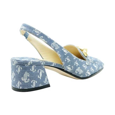 Jimmy Choo Diamond Tilda Sling 'Monogram Denim Blue'