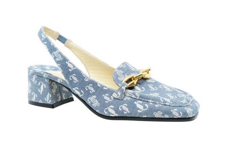 Lookbook 지미추 다이아몬드 틸다 슬링 데님 블루 (56 characters) J000159629Denim