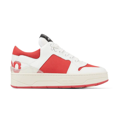 Jimmy Choo Eric Haze Florent 'White and Red Canvas with RF Sole'