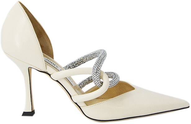 Jimmy Choo Fall/Winter 2021 'White High Heels' LUIS-90-AQW-LATTE/CRYSTAL Buy Jimmy Choo Fall/Winter 2021 'White High Heels' LUIS-90-AQW-LATTE/CRYSTAL