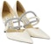Jimmy Choo Musim Luruh/Sejuk 2021 'Kasut Tumit Tinggi Putih' LUIS-90-AQW-LATTE/CRYSTAL