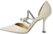 Jimmy Choo Musim Luruh/Sejuk 2021 'Kasut Tumit Tinggi Putih' LUIS-90-AQW-LATTE/CRYSTAL