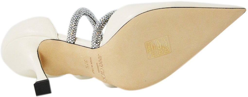 Jimmy Choo Fall/Winter 2021 'White High Heels' LUIS-90-AQW-LATTE/CRYSTAL Sizing Jimmy Choo Fall/Winter 2021 'White High Heels' LUIS-90-AQW-LATTE/CRYSTAL
