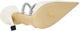 Sizing Jimmy Choo Musim Luruh/Sejuk 2021 'Kasut Tumit Tinggi Putih' LUIS-90-AQW-LATTE/CRYSTAL