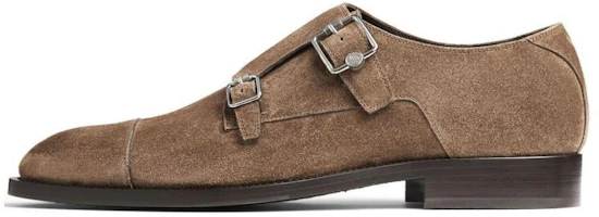 Jimmy Choo Finnion Suede Loafers with Metal Buckle Brown Casual Shoes FINNION MONK STRAPS VV Cedar Brown Jimmy Choo Finnion Suede Loafers with Metal Buckle Brown Casual Shoes FINNION MONK STRAPS VV Cedar Brown