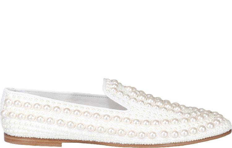 Jimmy Choo Flat Shoes 48 'White' VARSHA-FLATWOZWHITE/WHITE