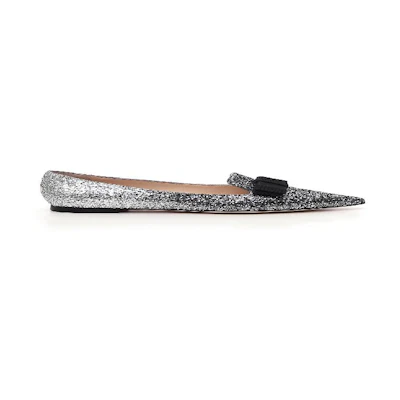 Jimmy Choo GALAV BANTH Silver Flat 'Anthracite Silver'