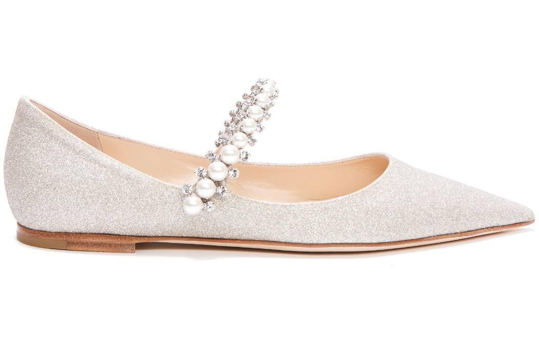 Buy 周仰杰金色平底鞋 (JW_21702645477266888018) BAILYFLATBBTPLATINUMICE