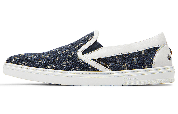Jimmy Choo Grove Navy Blue Low-Top Casual Sneakers Stylish & Versatile GROVEZYE Blue