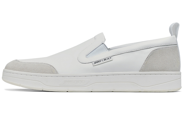 Jimmy Choo Hawaii Slip On White 'Calfskin and Suede' HAWAIISLIPONMODC081086