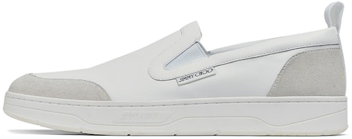 Jimmy Choo Hawaii Slip On White 'Calfskin and Suede' HAWAIISLIPONMODC081086 Jimmy Choo Hawaii Slip On White 'Calfskin and Suede' HAWAIISLIPONMODC081086
