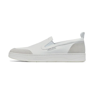 Jimmy Choo Hawaii Slip On White 'Calfskin and Suede'