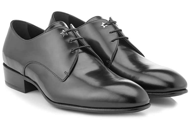 Order Jimmy Choo 傑克森 小牛皮紋繫帶正裝鞋 黑色