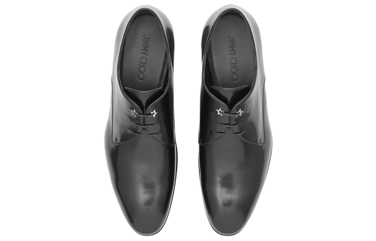 Lookbook Jimmy Choo 傑克森 小牛皮紋繫帶正裝鞋 黑色