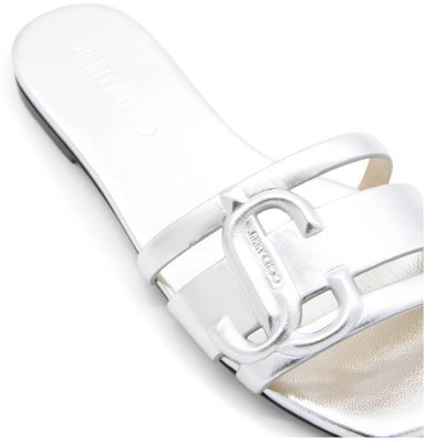 Jimmy Choo 平底鞋, 白色平底鞋 LARANFLATTNMSILVER18 Lookbook Jimmy Choo 平底鞋, 白色平底鞋 LARANFLATTNMSILVER18