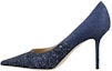 Buy Jimmy Choo Love 85 VLD Tacones Altos 'Tela de Glitter Azul Marino' LOVE85-VLD-NAVY