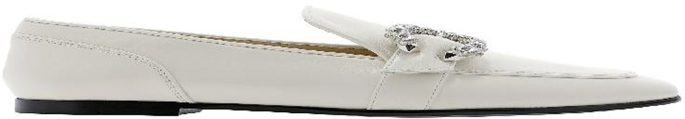 Jimmy Choo Mani Flat Loafers 'White Casual' MANI-FLAT-AYULATTE/CRYSTAL Buy Jimmy Choo Mani Flat Loafers 'White Casual' MANI-FLAT-AYULATTE/CRYSTAL
