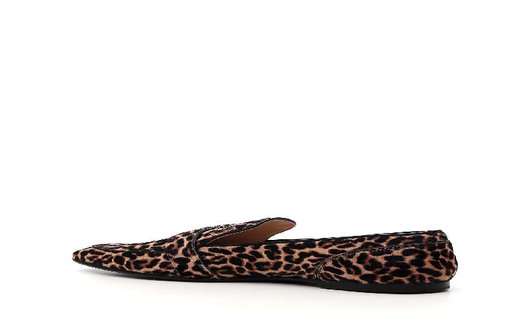 Shop Jimmy Choo MANIFLATO 'Cetakan Haiwan Flat dengan Kristal Campuran Semulajadi' MANIFLATOXZNATURALMIXCRYSTAL