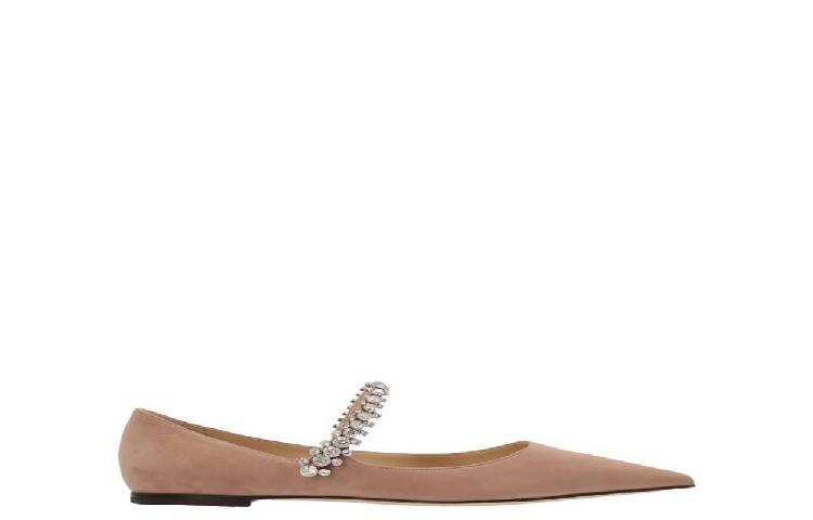 Jimmy Choo Pre-Baily Flats 85 'Ballet Pink Crystal' BAILYFLATSIWBALLETPINKCRYSTAL